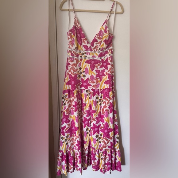 NWT Hello Molly Beach Sunsets Midi Dress Fuschia Size 6 - Picture 4 of 8